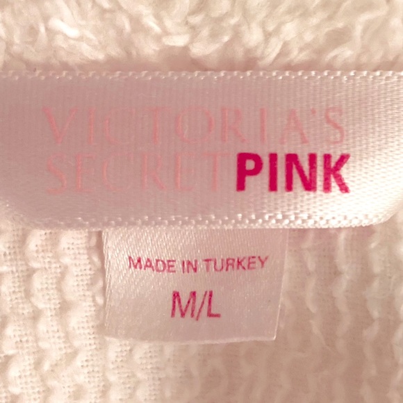 PINK VICTORIA’S SECRET Wrap Robe White & Pink - Picture 5 of 7